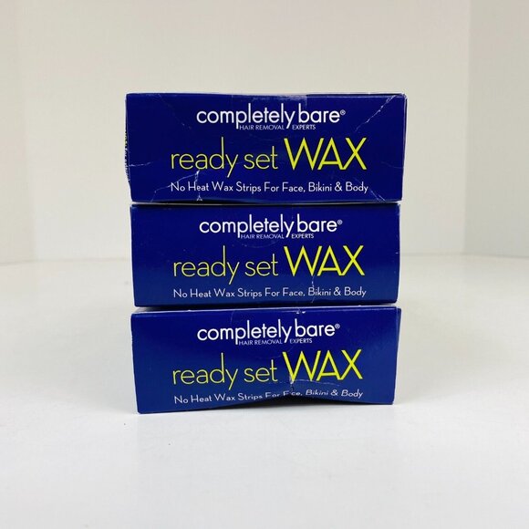 Completely Bare Ready Set Wax Strips No Heat Hair Removal Face Bikini Body 3-Pk - Picture 7 of 7